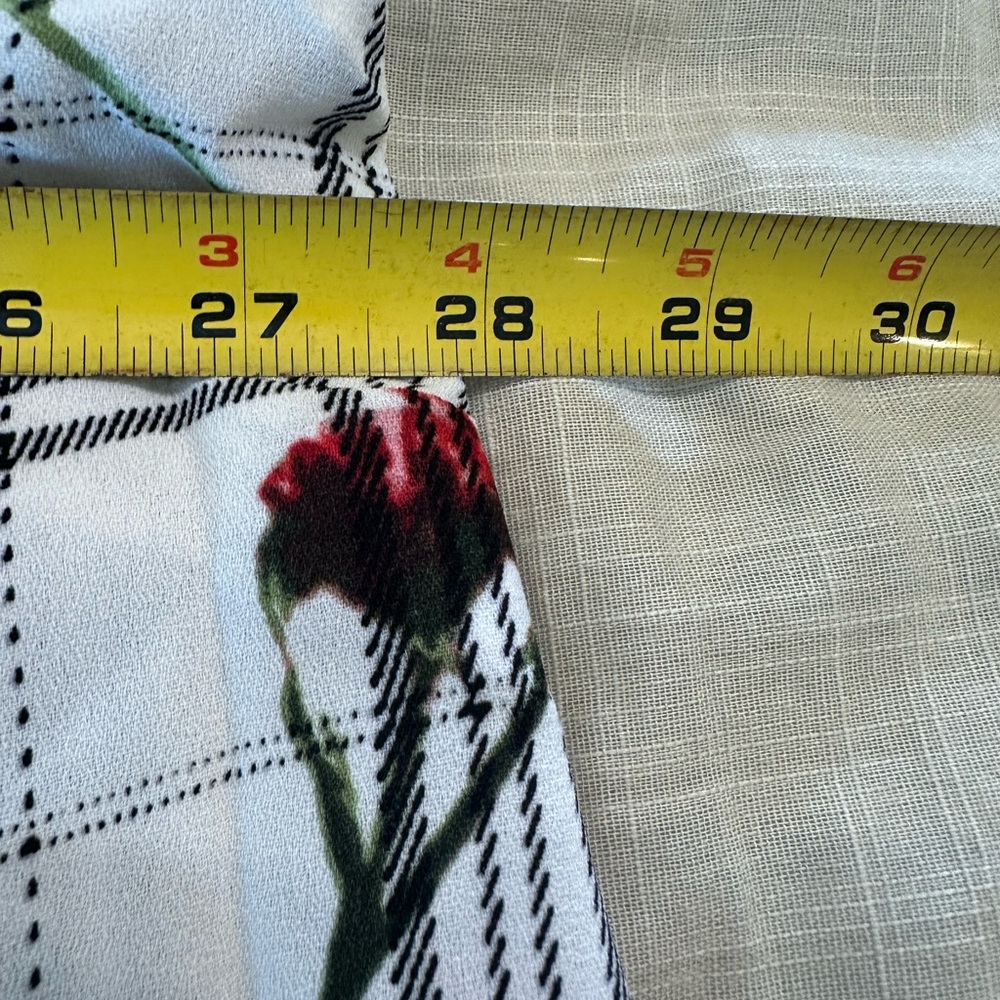 Rachel Roy Collection FLORAL CHECK‎ RUFFLE CUFF BLOUSE - Picture 13 of 15